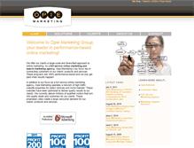 Tablet Screenshot of opiemarketing.com